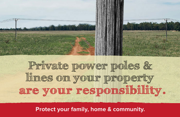 Private power poles and lines